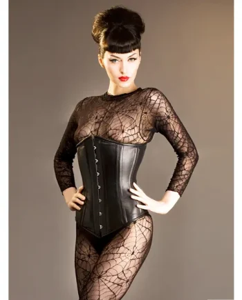 Leather Fully Boned Vampira Corset