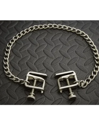 Mr S Leather PRESS Nipple Clamp and Chain