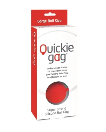 Quickie Gag - Super strong Red Silicone Ball Gag | Large 45mm Ball