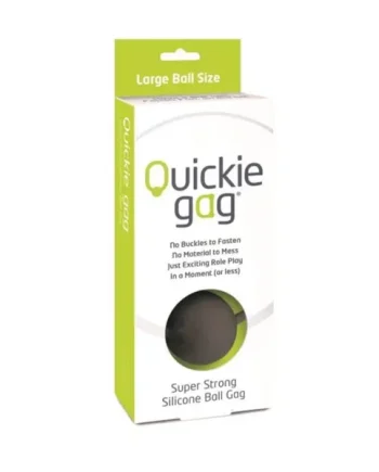 Quickie Gag - Super strong Black Silicone Ball Gag | Large 45mm Ball