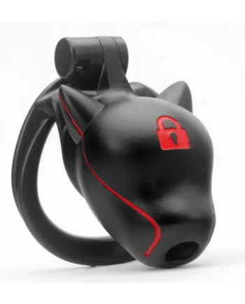 LOCK4D Dog Head Locked Chastity Cock Cage