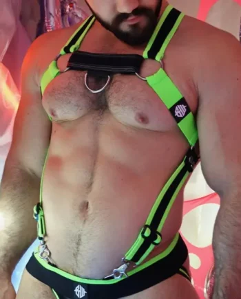 Breedwell After Dark Body Harness Neon Green