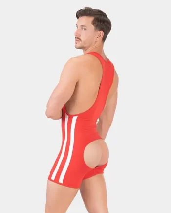 Barcode Berlin Backless Singlet Dastin Red White