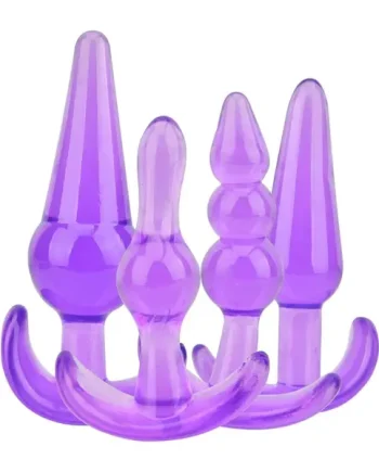 Loving Joy Beginner’s Anal Training Purple Butt Plug Kit (4 Piece)