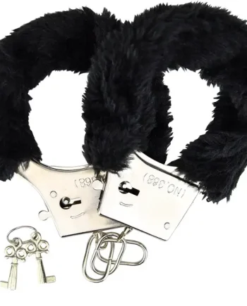 Loving Joy Furry Handcuffs Black