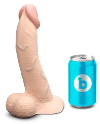 B-Vibe - Very Realistic Slipskin Silicone Dildo with Balls and Suction Base | 9 inches
