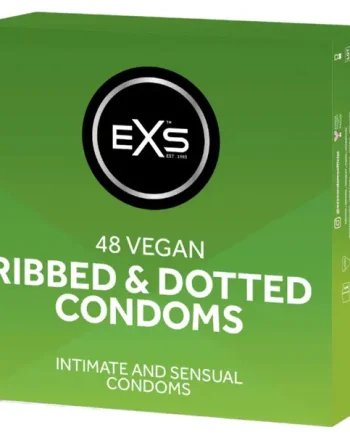 EXS Ribbed & Dotted Vegan Condoms 48 Pack